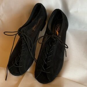 Chic Black Lace-Up Women's dance shoes